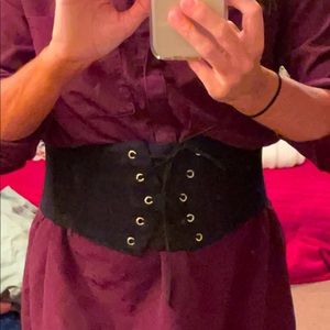 Women’s Black Corset Belt Size Medium